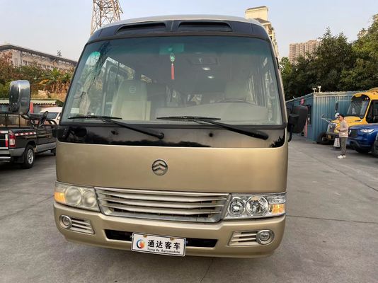 kualitas  Golden Dragon Small Used Coaster Bus Mini 23 Seats Passenger Used Coach Bus pabrik