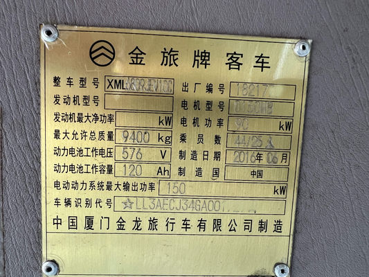 Golden Dragon 8m Electric Used City Bus 25 Kursi Untuk Transportasi Umum