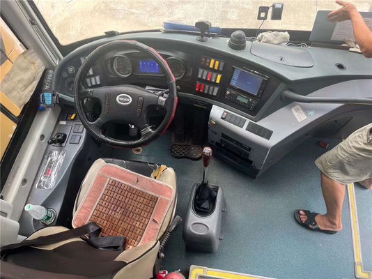 Euro 4 Bus Higer bekas 51 kursi Bus perjalanan tangan kedua dengan transmisi manual