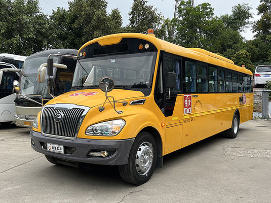 Bus sekolah bekas kuning 46 kursi Transmisi manual Bus bekas YuTong