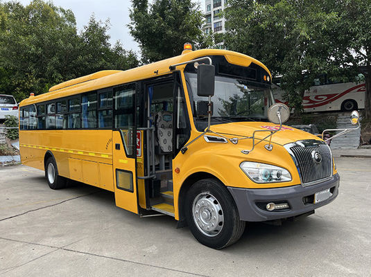 Bus sekolah bekas kuning 46 kursi Transmisi manual Bus bekas YuTong