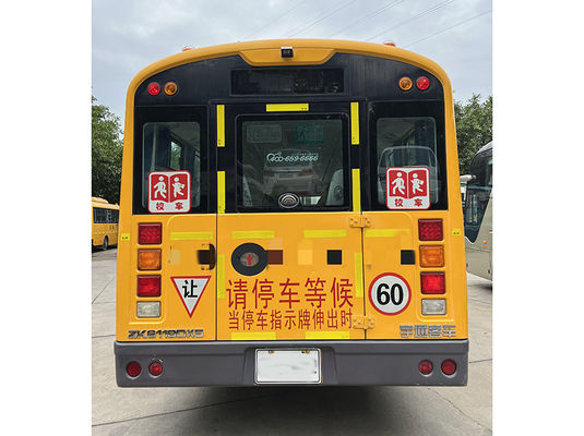 Bus sekolah bekas kuning 46 kursi Transmisi manual Bus bekas YuTong
