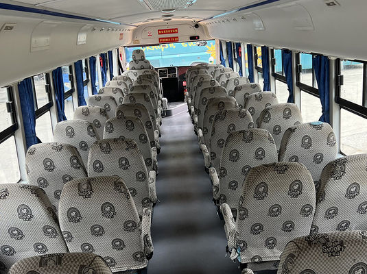 Bus sekolah bekas kuning 46 kursi Transmisi manual Bus bekas YuTong