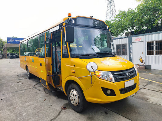 Diesel Euro 4 pensiunan bus sekolah Dongfeng 56 kursi bus sekolah kuning