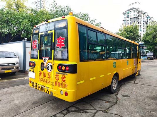 Diesel Euro 4 pensiunan bus sekolah Dongfeng 56 kursi bus sekolah kuning