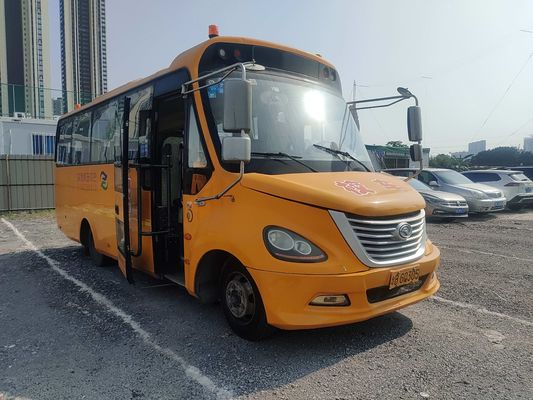 King Long 32 Seater Bus Bus sekolah bekas Kuning Diesel Jenis bahan bakar