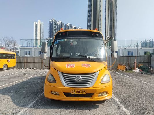 King Long 32 Seater Bus Bus sekolah bekas Kuning Diesel Jenis bahan bakar