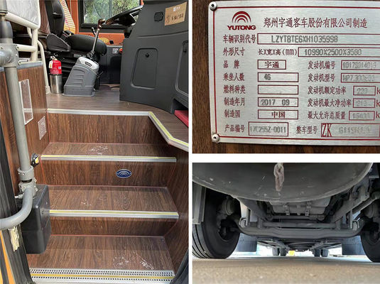2017 Yutong 46 kursi Mobil mewah bekas Euro 5 Pengemudi tangan kiri Diesel