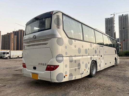Bus penumpang putih besar bekas 47 kursi Bus yang sudah dimiliki dengan tipe transmisi manual