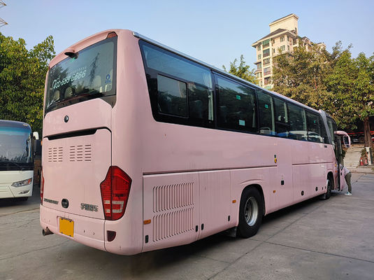Luxury Pink Used Yutong Buses Euro 5 LHD Used Diesel Shuttle Bus Untuk Dijual