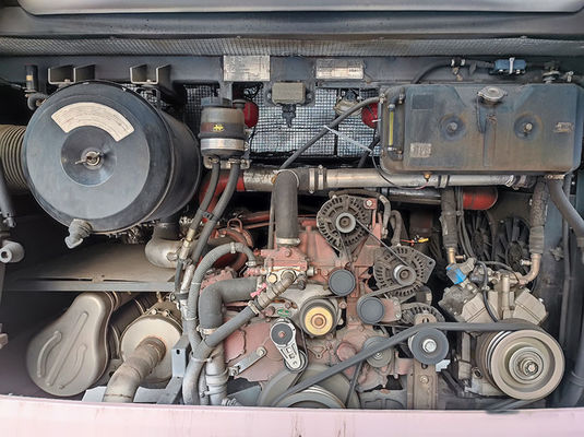 Luxury Pink Used Yutong Buses Euro 5 LHD Used Diesel Shuttle Bus Untuk Dijual