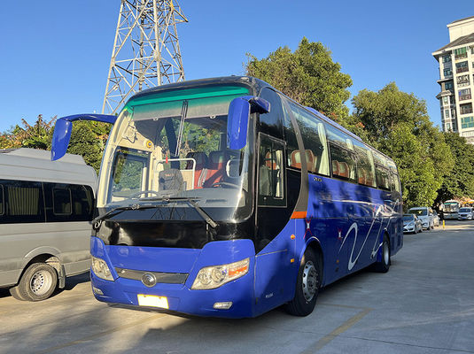 Yutong Biru Bus Kereta Bermotor Bekas 51 Kursi Standar Emisi Euro 4