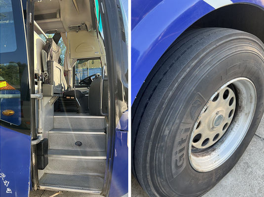 Yutong Biru Bus Kereta Bermotor Bekas 51 Kursi Standar Emisi Euro 4