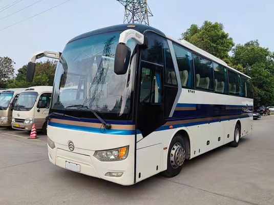 2 Pintu Digunakan Pengemudi Kiri Bus Diesel Bermotor 47 Kursi Bus Penumpang Digunakan