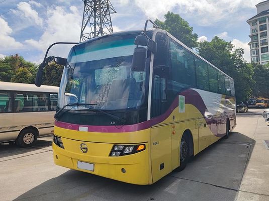 Transmisi manual Bus mewah bekas 100km / h Max Speed Diesel Fuel Servo 49 kursi