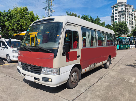 23 kursi Toyota Coaster Bus Wisata second hand dengan transmisi manual