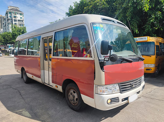 23 kursi Toyota Coaster Bus Wisata second hand dengan transmisi manual