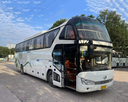 Higer 54seats LHD Euro 5 Second Hand Coach Bus Transportasi yang dapat diandalkan Bus wisata bekas