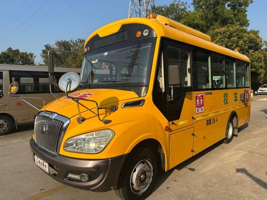 36 Kursi Kuning Mesin Diesel LHD ZK6669DX7 Bus Sekolah Bekas Buatan China
