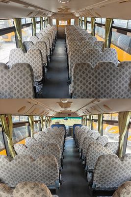 56 kursi Mesin Diesel LHD KLQ6106XQE4 Bus sekolah bekas Dibuat dengan Mesin YC6J200-42