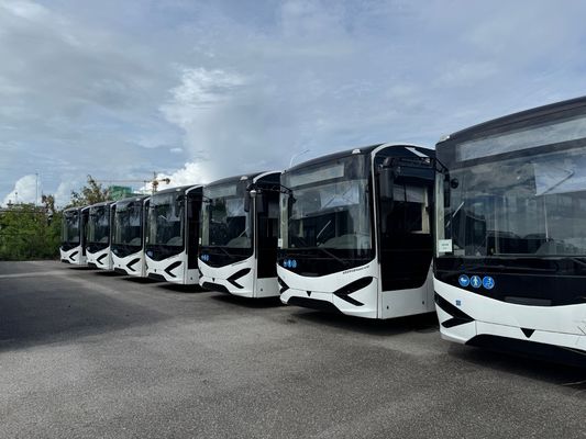 12m Electric Zonson 31 Seat LHD City Bus dengan 2 pintu penumpang dan 30 kursi