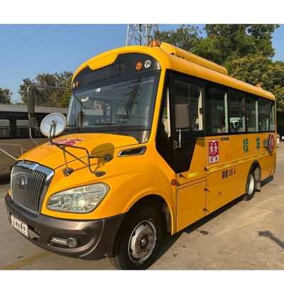 36 kursi mesin diesel bus sekolah bekas untuk anak-anak yang dibuat di Cina yang kokoh dan tahan lama