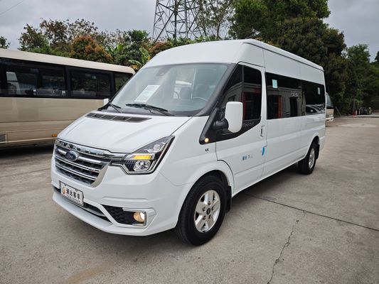 Mini Bus Bekas 14-Kursi Diesel Jiangling Transit CN-4 Van dengan Kecepatan Tertinggi 145km/jam