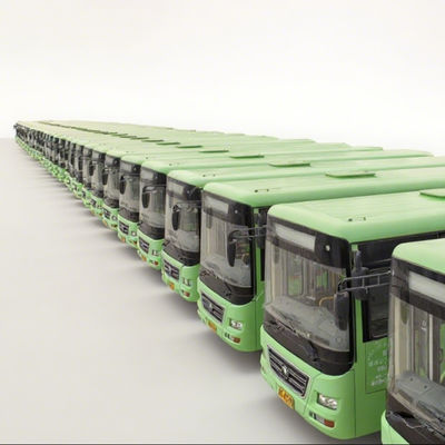 Bus diesel hijau bekas, 8 meter, setir kiri