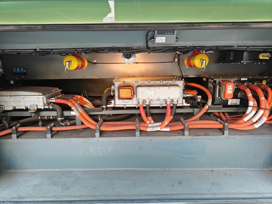 Electric Engine Type 48-Seat Second-Hand Pure Electric Bus dari Golden Dragon pada tahun 2018 dengan Track Belakang 1860
